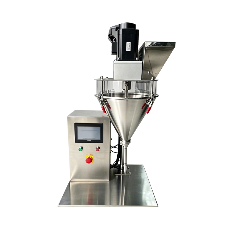 Riempitrice semiautomatica per polvere a coclea per cipria cosmetica in polvere