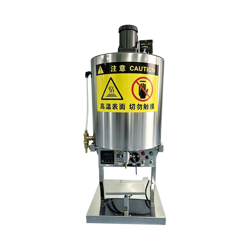 Riempitrice semiautomatica per rossetti da 30 litri con agitatore riscaldante Riempitrice semiautomatica per rossetti da 30 litri con agitatore riscaldante