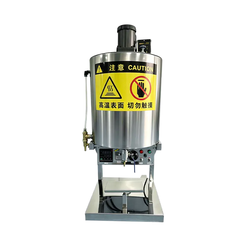 Riempitrice semiautomatica per rossetti da 30 litri con agitatore riscaldante