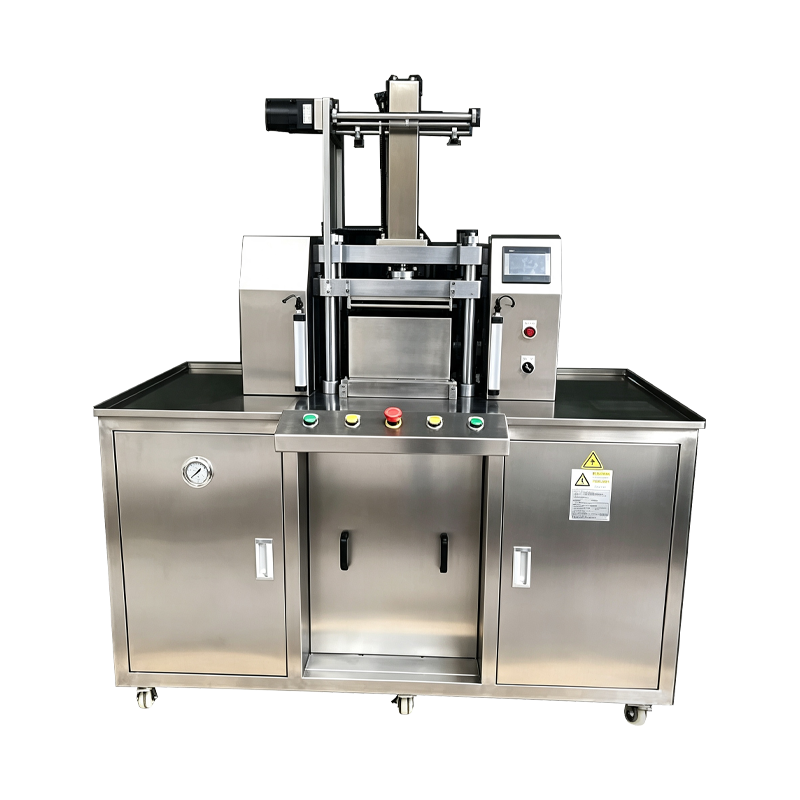 Macchina compatta automatica per polvere cosmetica con pressatura verso il basso con alimentazione automatica
